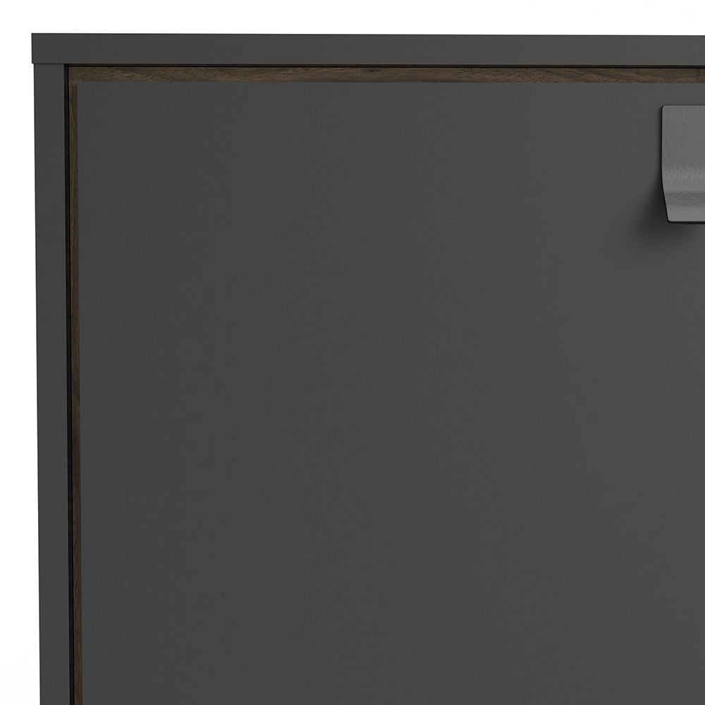 Axton Longwood Sideboard 2 Doors + 2 Drawers In Matt Black Walnut