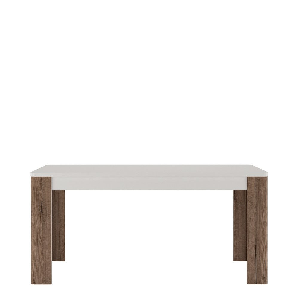 Axton Bronxdale 160 cm Dining Table + 4 Milan High Back Chair Dark Brown