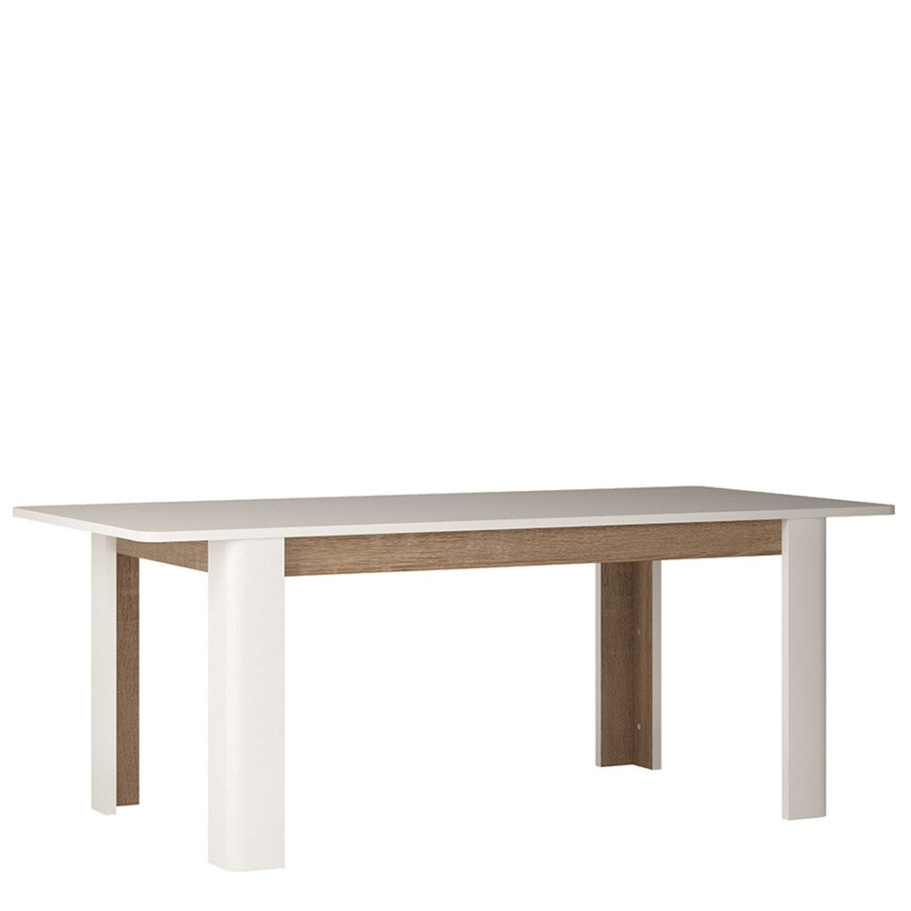 Axton Norwood Living Extending Dining Table + 4 Milan High Back Chair Black