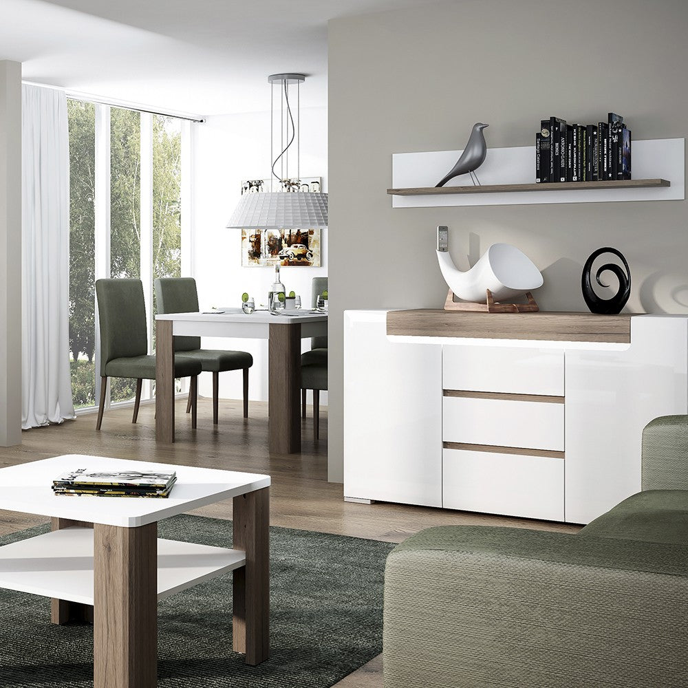 Axton Bronxdale 160 cm Dining Table + 6 Milan High Back Chair White