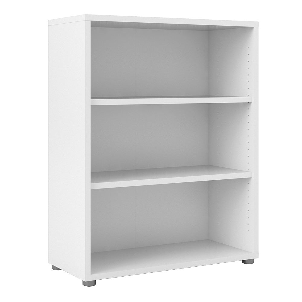 Axton Trinity Bookcase 2 Shelves in White