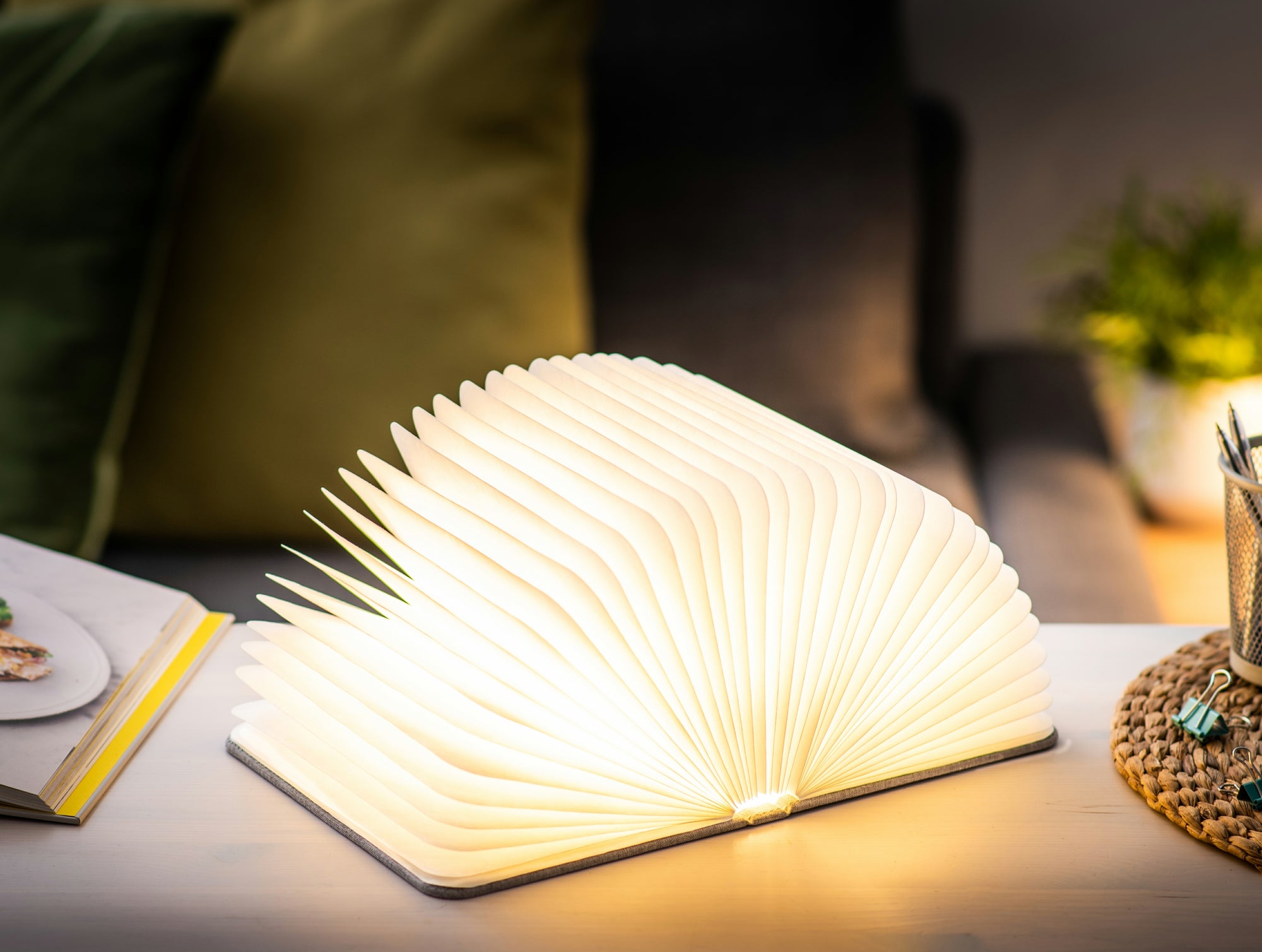 Ging-Ko Large Fabric Smart Book Light - Urban Grey