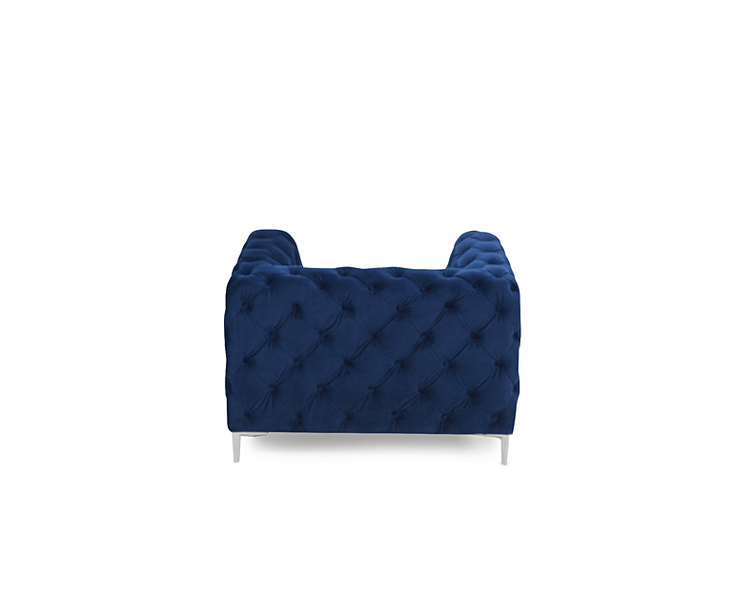 Alegra Blue Plush Armchair
