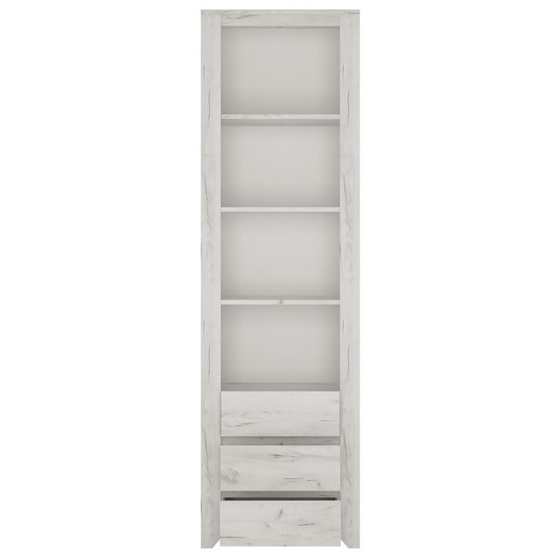 Axton Baychester Tall Narrow 3 Drawer Bookcase