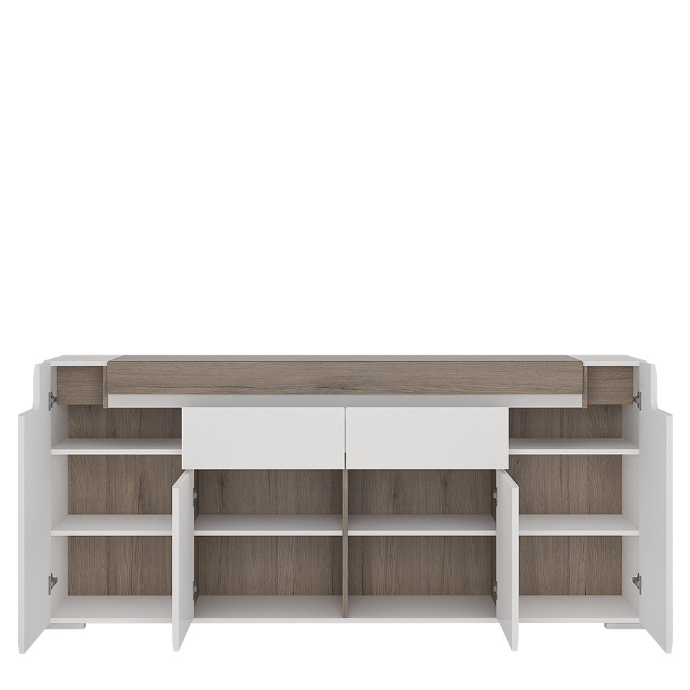 Axton Bronxdale Wide 4 Door 2 Drawer Sideboard (inc. Plexi Lighting)