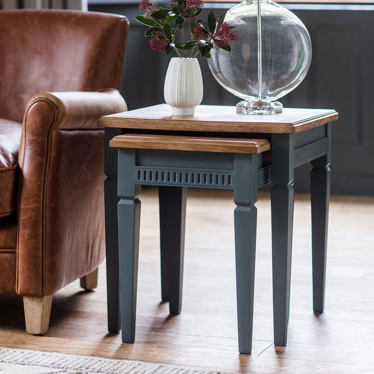 Hudson Living Bronte Nest of 2 Tables Storm