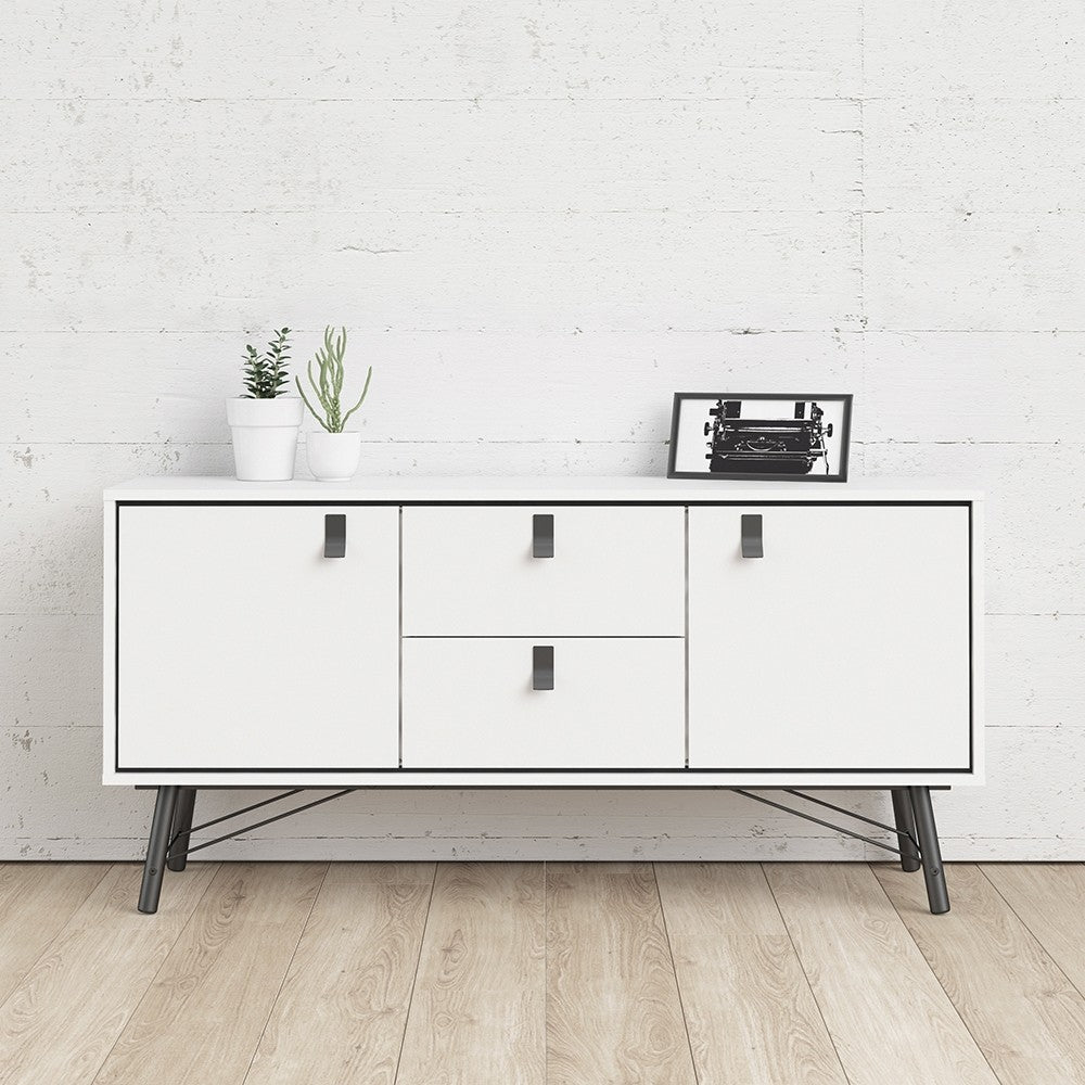 Axton Longwood Sideboard 2 Doors + 2 Drawers In Matt White