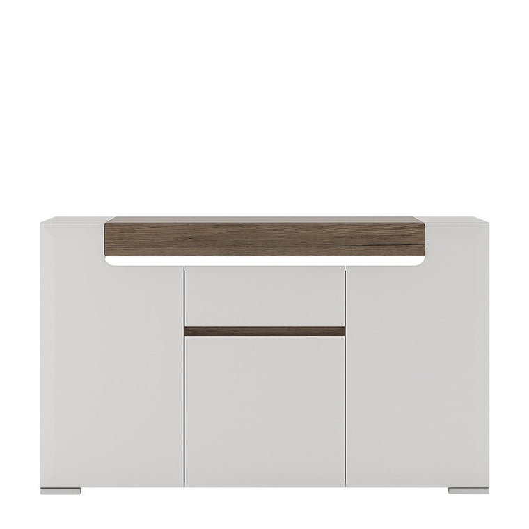 Axton Bronxdale 3 Door 1 Drawer Sideboard (inc. Plexi Lighting)