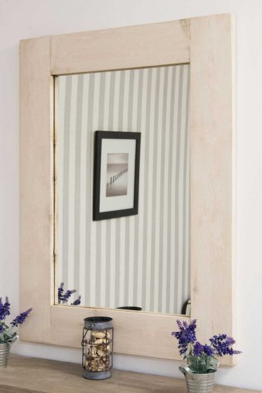 Carrington Light Natural Wood Large Dress Mirror 122 x 91 CM