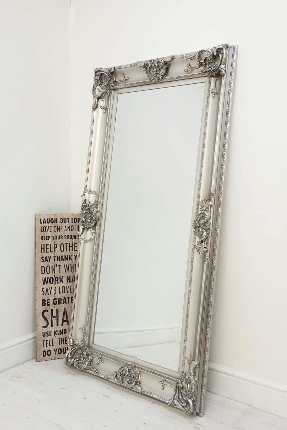 Carrington Silver Baroque Decorative Mirror 183 x 91