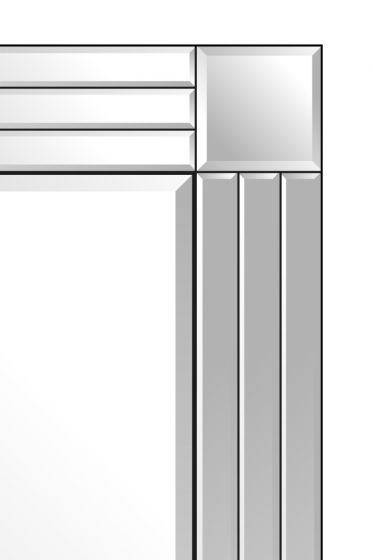 Carrington All Glass Bevelled Square Corner Cheval Free Standing Mirror 5Ft X 1Ft3 (150 X 40cm)